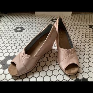 TOMS wedge wedding heels